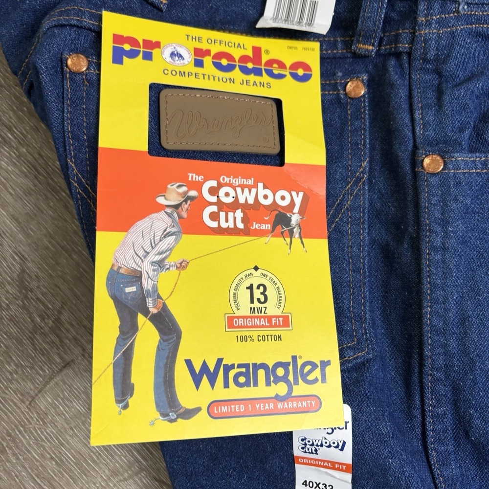 Wrangler Cowboy Cut Jeans Mens‎ 40x32 Original Fit Pro Rodeo Competition 13MWZ - Picture 6 of 9
